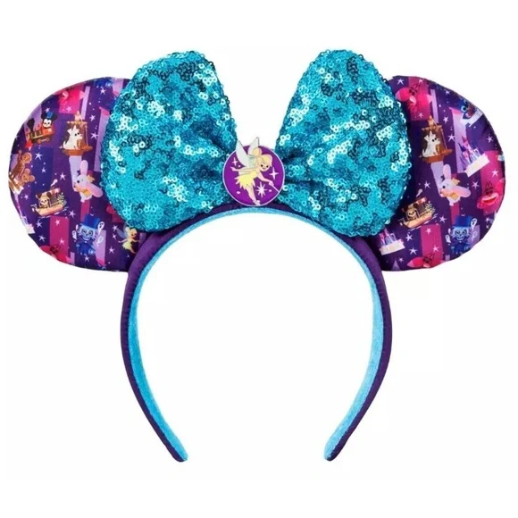 NWT Disney Parks Tinkerbell Minnie Ears Headband Disneyland Paris Exclusive ears/ headband - Pink Tinkerbell  main image 3